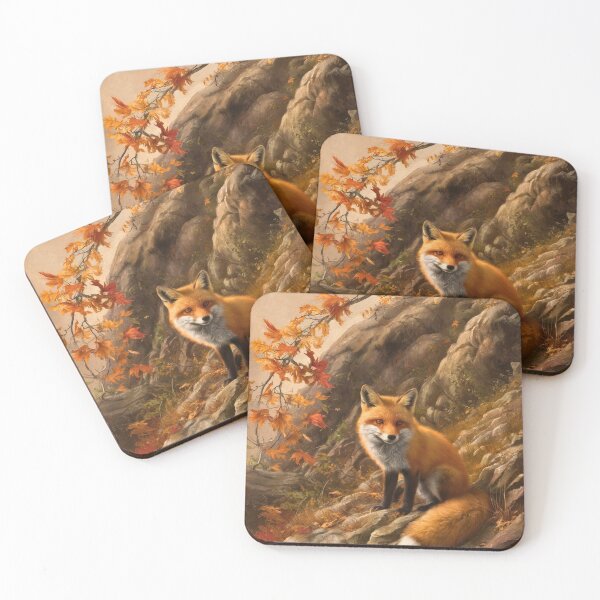 Artikelvorschau, Fuchs-Portrait. Herbstfuchs, Herbstfuchs, Fuchsmalerei, Michelangelo-Stil entworfen und verkauft von FoxVibes.