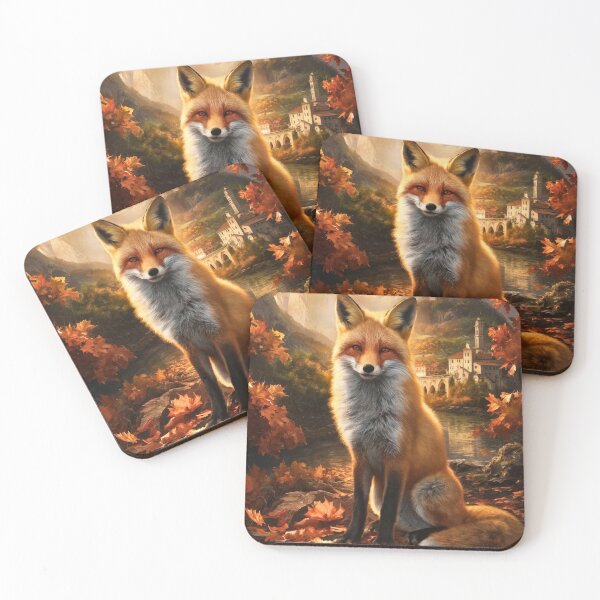 Artikelvorschau, Fuchs-Portrait. Herbstfuchs, Herbstfuchs, Fuchsmalerei, Michelangelo-Stil entworfen und verkauft von FoxVibes.
