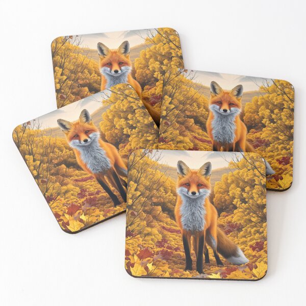 Item preview, Fox Portrait. Autumn fox, fall fox, fox painting, Michelangelo style designed and sold by FoxVibes.