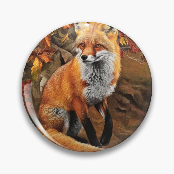 Item preview, Fox Portrait. Autumn fox, fall fox, fox painting, Michelangelo style designed and sold by FoxVibes.