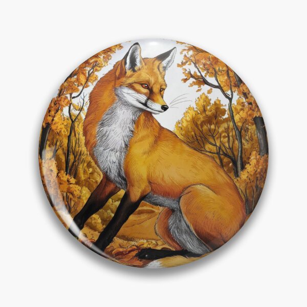 Item preview, Fox Portrait. Autumn fox, fall fox, fox painting, Michelangelo style designed and sold by FoxVibes.