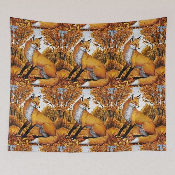 Artikelvorschau, Fuchs-Portrait. Herbstfuchs, Herbstfuchs, Fuchsmalerei, Michelangelo-Stil entworfen und verkauft von FoxVibes.