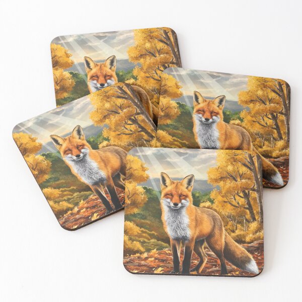 Artikelvorschau, Fuchs-Portrait. Herbstfuchs, Herbstfuchs, Fuchsmalerei, Michelangelo-Stil entworfen und verkauft von FoxVibes.