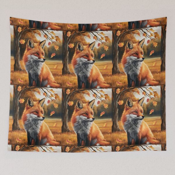 Artikelvorschau, Fuchs-Portrait. Herbstfuchs, Herbstfuchs, Fuchsmalerei, Michelangelo-Stil entworfen und verkauft von FoxVibes.