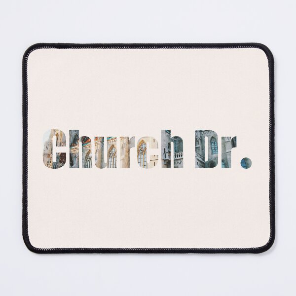Item preview, Church Drive Street Name with outside church building background designed and sold by TheMugDirectory.