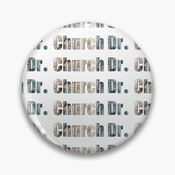 Item preview, Church Drive Street Name with outline outside church building background designed and sold by TheMugDirectory.