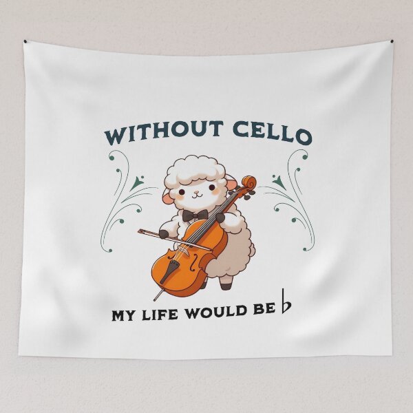 Item preview, without cello my life would b flat Sheep designed and sold by LemuellTrends.