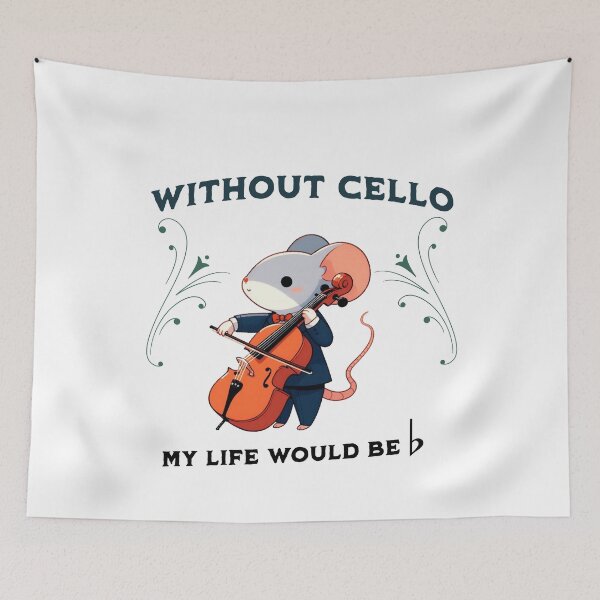 Item preview, without cello my life would b flat Rat designed and sold by LemuellTrends.