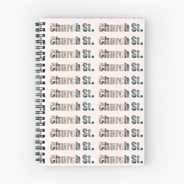 Item preview, Church Street Street Name with outline outside church building background designed and sold by TheMugDirectory.