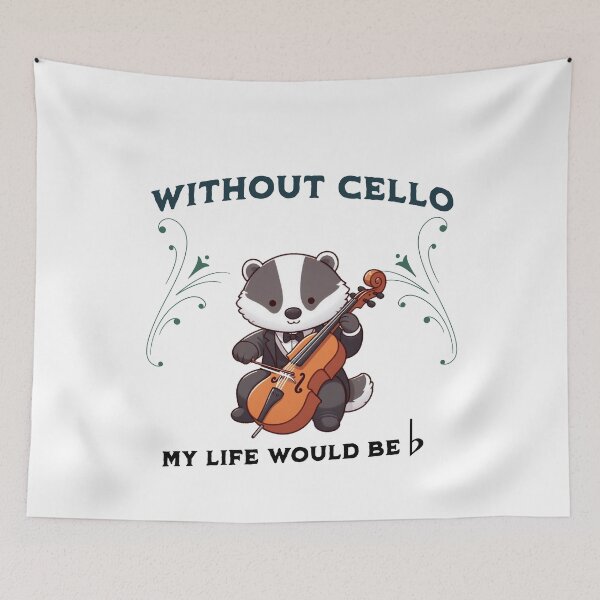 Item preview, without cello my life would b flat Badger designed and sold by LemuellTrends.