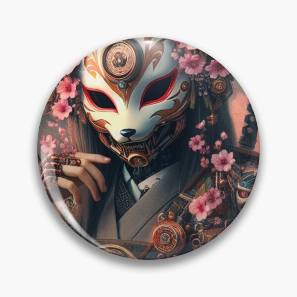 Artikelvorschau, Colorful Kitsune Japanese Pagoda Cherry Blossom Design entworfen und verkauft von DesignsByLitz.