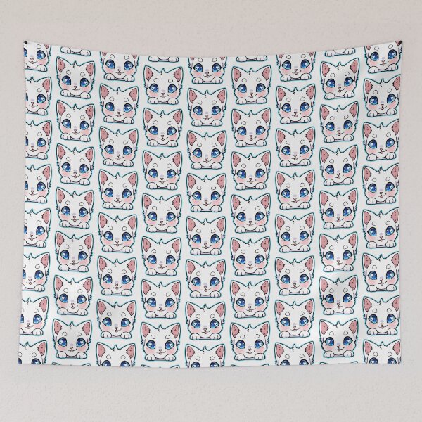 Item preview, Cute White Cat Design designed and sold by Junasaji.