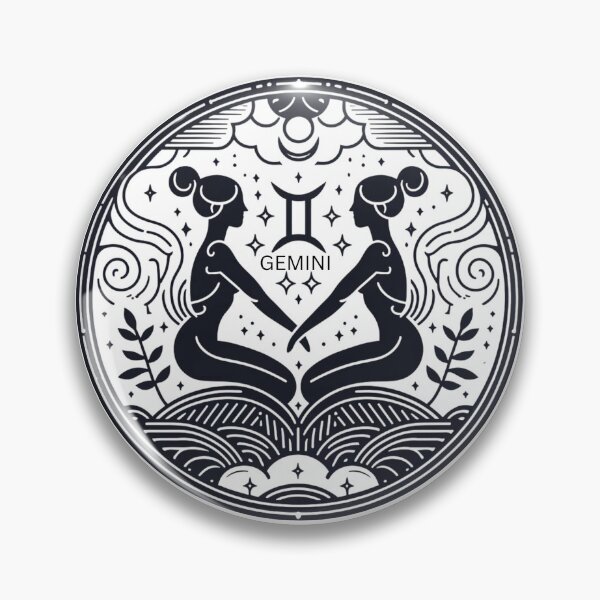 Item preview, Twins of the Cosmos - Elegant Gemini Zodiac Art with Celestial Twins designed and sold by Studio70Nine.