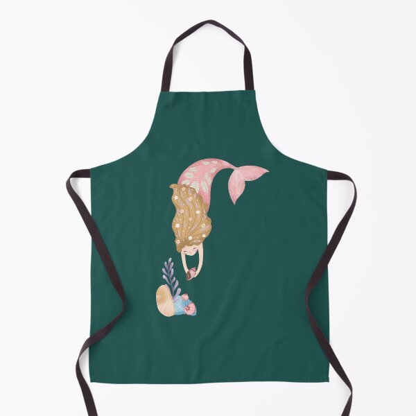 Item preview, Magical mermaid collecting sea shells designed and sold by pinkyfish1010.