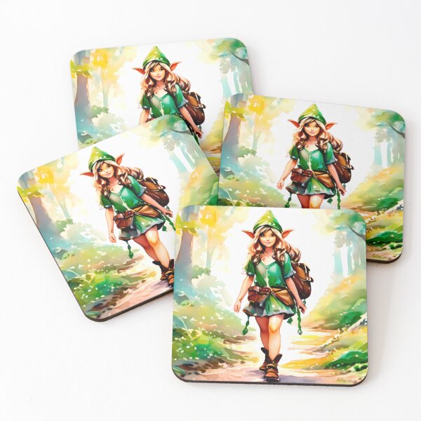 Item preview, Konya Walks Through the Enchanted Forest Realm - Elf Watercolor designed and sold by Second Draft Visuals.