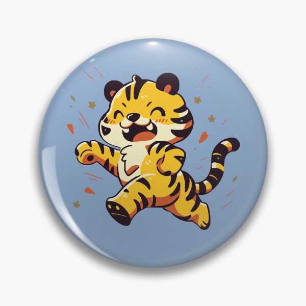 Item preview, Baby Tiger Running Cute Cartoon Animal designed and sold by NosandEdgy.