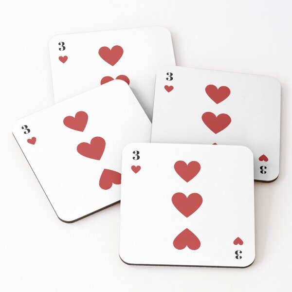 Item preview, Three of Hearts Red and Black Design  designed and sold by HeyDaisyShop.
