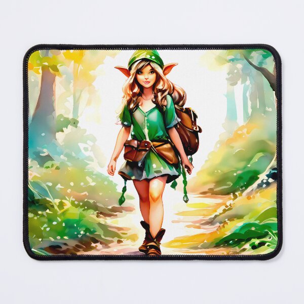 Item preview, Konya Walks Through the Enchanted Forest Realm - Elf Watercolor designed and sold by Second Draft Visuals.