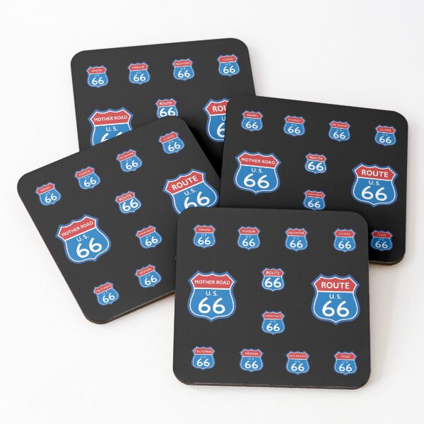 Item preview, sticker pack, road sign, route 66, blue and red designed and sold by Numbers-Art.
