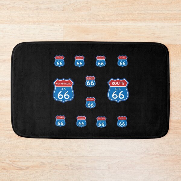 Item preview, sticker pack, road sign, route 66, blue and red designed and sold by Numbers-Art.