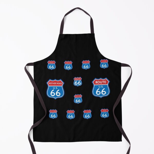 Item preview, sticker pack, road sign, route 66, blue and red designed and sold by Numbers-Art.