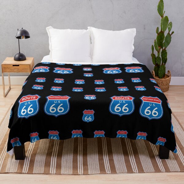 Item preview, sticker pack, road sign, route 66, blue and red designed and sold by Numbers-Art.