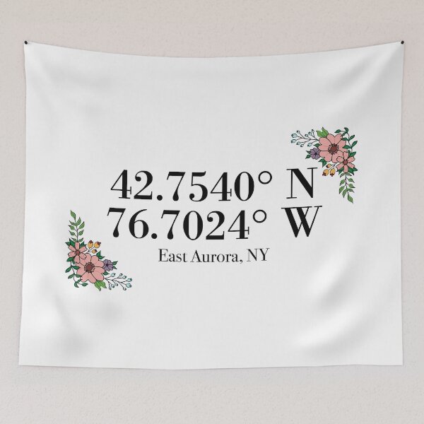 Item preview, East Aurora, NY Coordinates designed and sold by mynameisliana.