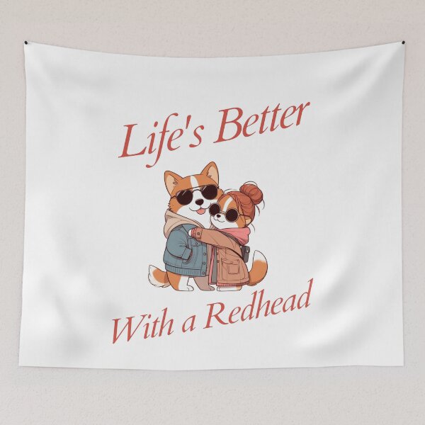 Item preview, life is better with a redhead Dog designed and sold by LemuellTrends.