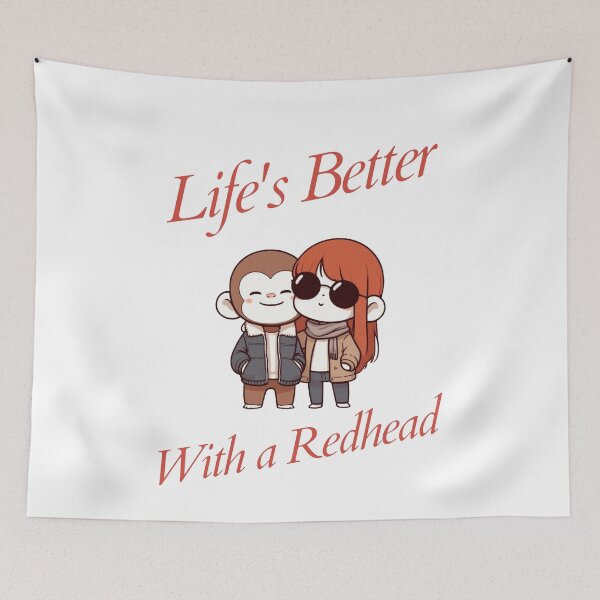 Item preview, life is better with a redhead Monkey designed and sold by LemuellTrends.
