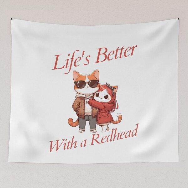 Item preview, life is better with a redhead Cat designed and sold by LemuellTrends.
