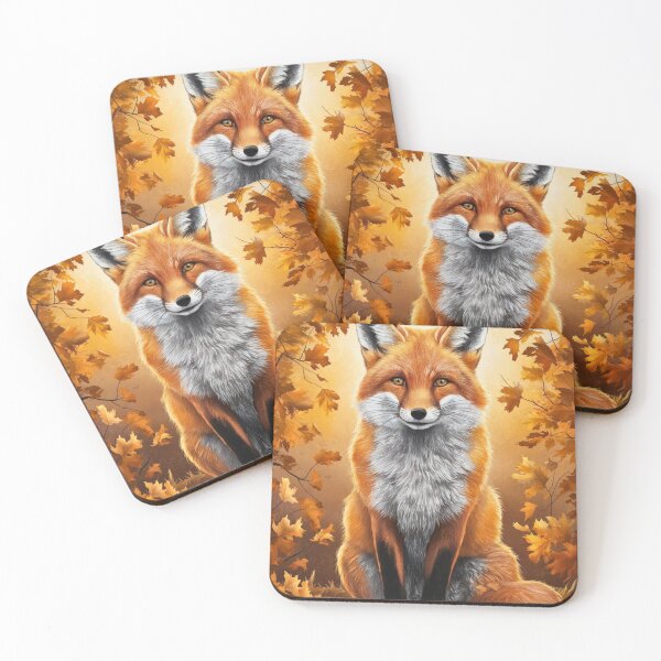 Artikelvorschau, Fuchs-Portrait. Herbstfuchs, Herbstfuchs, Fuchsmalerei, Michelangelo-Stil entworfen und verkauft von FoxVibes.