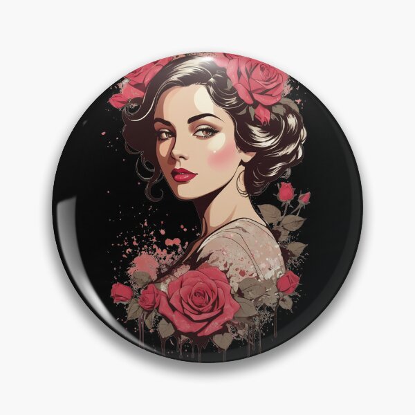 Artikelvorschau, Vintage-Vektorgrafik von Lady Rose entworfen und verkauft von LessSugar.
