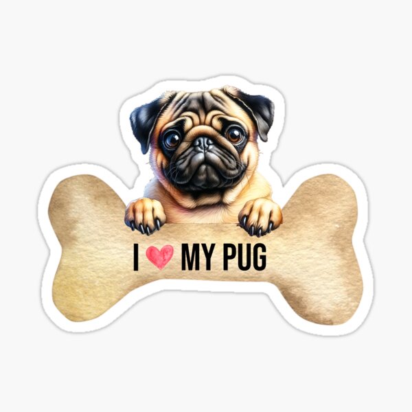 Item preview, I Love My Pug designed and sold by TheAnimalZ00.