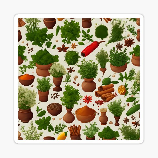Item preview, Herbs And Spices Pattern designed and sold by Pokemondundee.