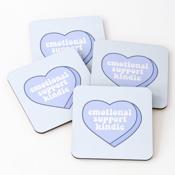 Item preview, Emotional Support Kindle Blue Candy Heart for Book Lovers  designed and sold by BookWishEra.