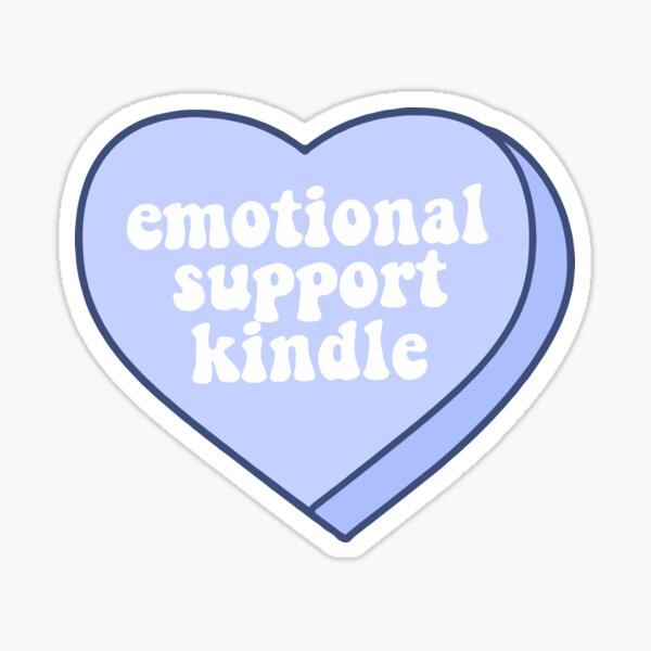 Item preview, Emotional Support Kindle Blue Candy Heart for Book Lovers  designed and sold by BookWishEra.