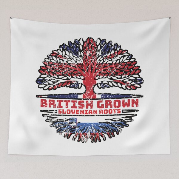 Item preview, Slovenia Slovenian British UK Tree Roots Flag designed and sold by FlagX.