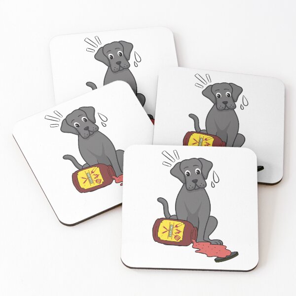 Item preview, Funny Big black Dog Spilled BBQ Sauce designed and sold by Pet Station.
