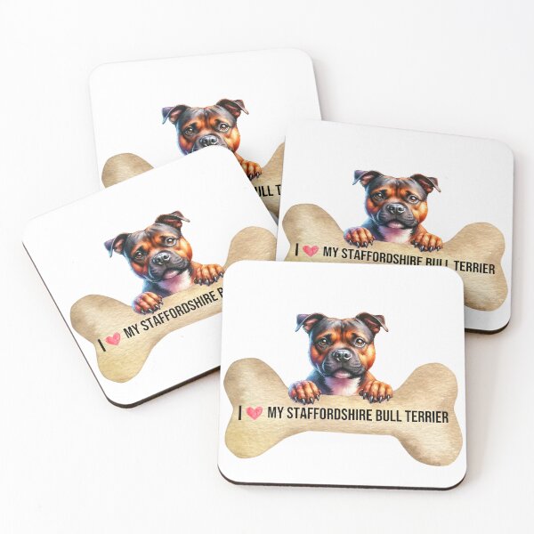 Item preview, I Love My Staffordshire Bull Terrier designed and sold by TheAnimalZ00.