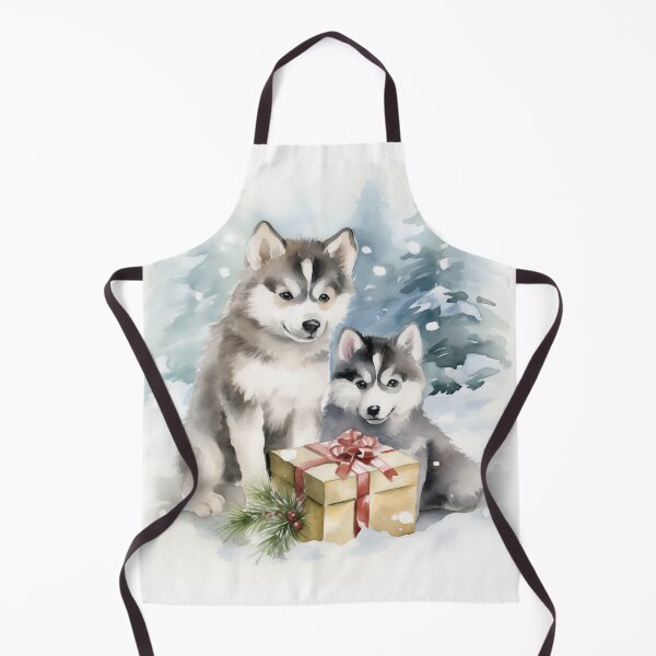 Item preview, Christmas Alaskan Malamute Watercolor designed and sold by Samuelsboro.