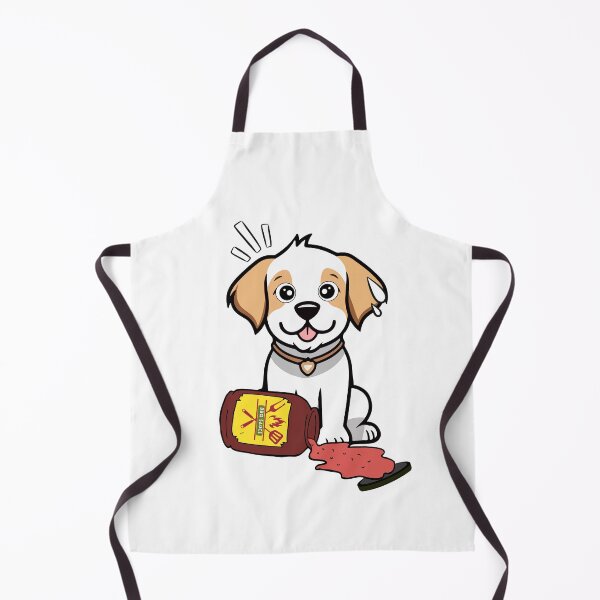 Item preview, Funny Happy Dog Spilled BBQ Sauce designed and sold by Pet Station.