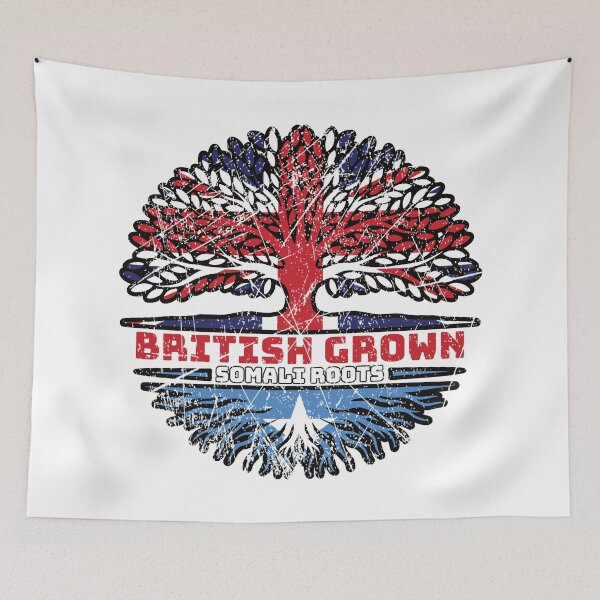 Item preview, Somalia Somali Uk United Kingdom British Tree Roots Flag designed and sold by FlagX.