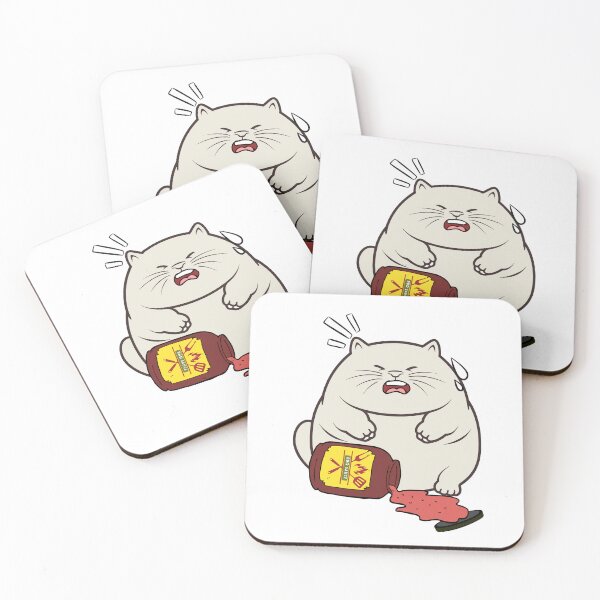 Item preview, Funny sumo cat Spilled BBQ Sauce designed and sold by Pet Station.