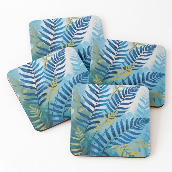 Item preview, Blue Frond painted in watercolor designed and sold by lonelymoony.
