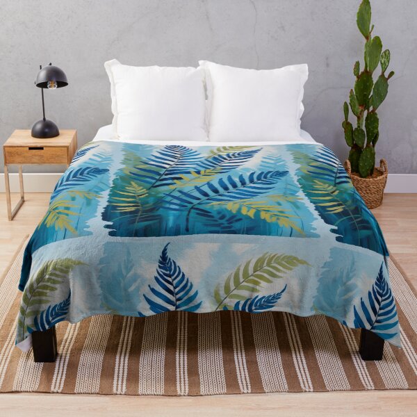 Item preview, Blue Frond painted in watercolor designed and sold by lonelymoony.