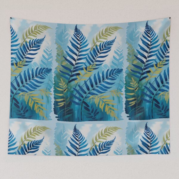 Item preview, Blue Frond painted in watercolor designed and sold by lonelymoony.