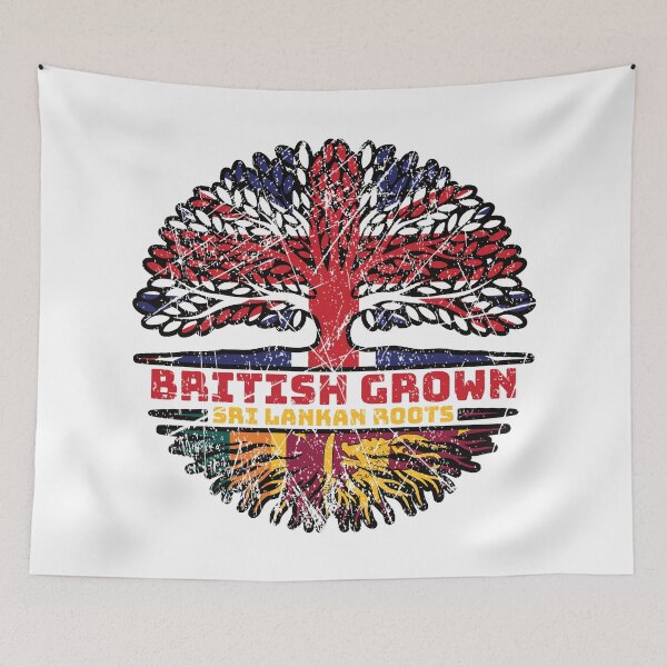 Item preview, Sri Lanka Sri Lankan Uk United Kingdom British Tree Roots Flag designed and sold by FlagX.
