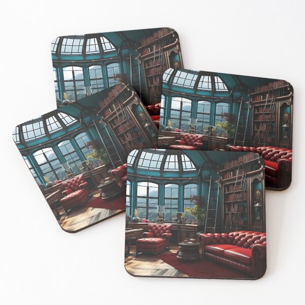 Item preview, 1 teal and red studyroom of teal and red villas  designed and sold by edessaart.