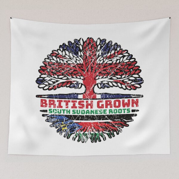 Item preview, South Sudan South Sudanese British UK Tree Roots Flag designed and sold by FlagX.