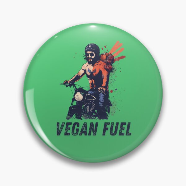 Item preview, Vegan Biker Vector Art - Man on Bike with Vegetables designed and sold by zax454.